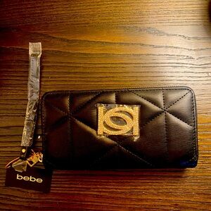 NEW Bebe black wallet/wristlet